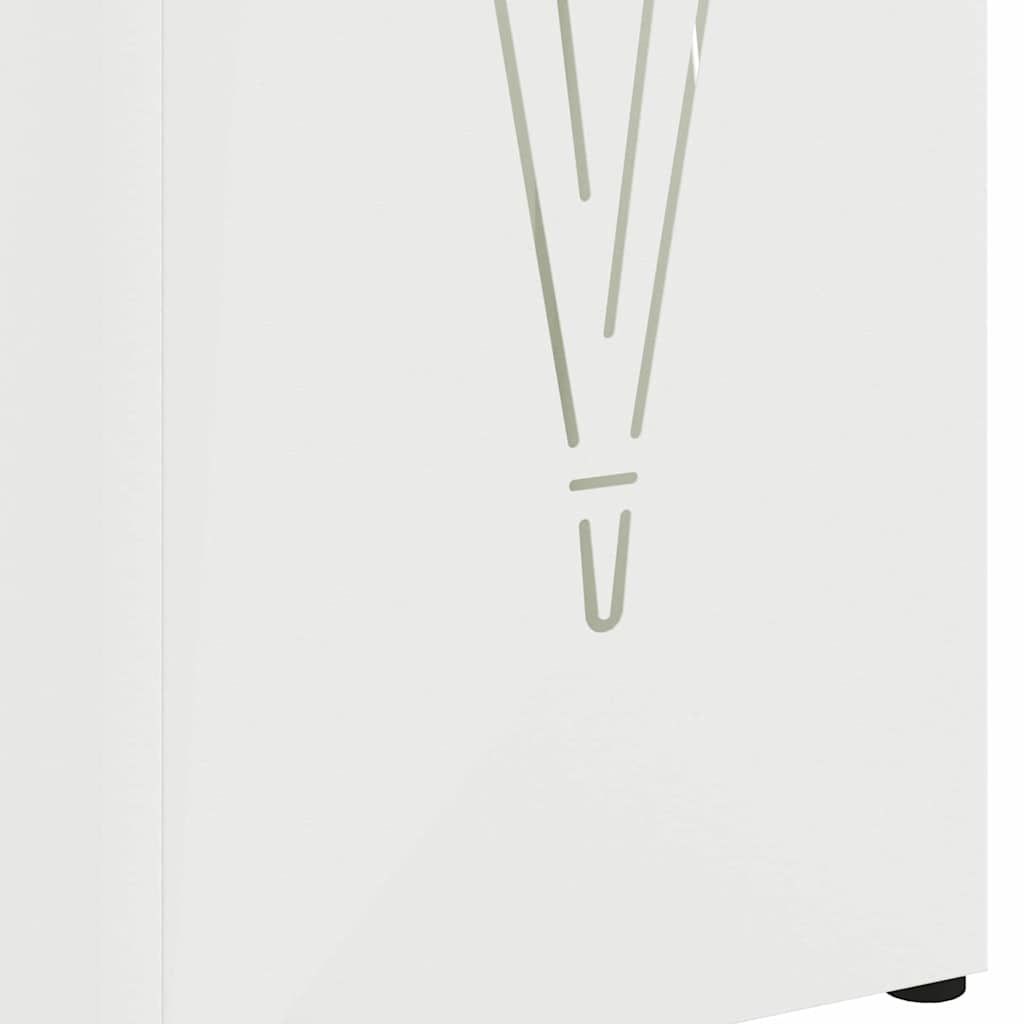 vidaXL Rain Umbrella Stand White 15.5 x 15.5 x 49 cm Steel