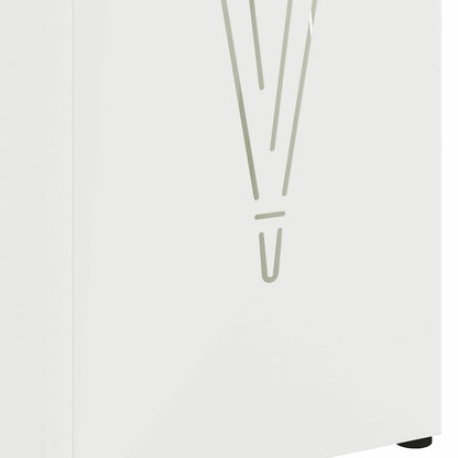 vidaXL Rain Umbrella Stand White 15.5 x 15.5 x 49 cm Steel