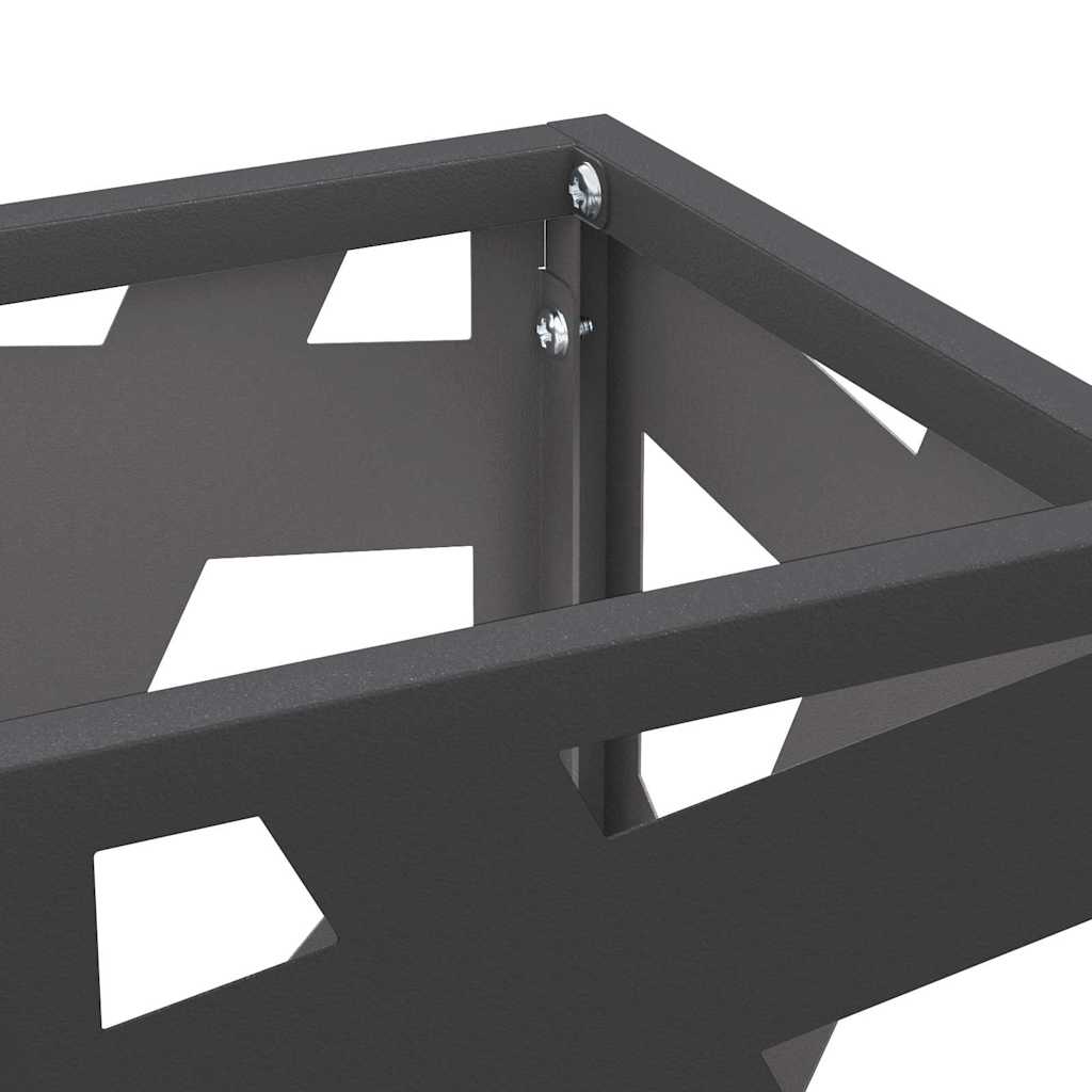 vidaXL Rain Umbrella Stand Black 15.5 x 15.5 x 49 cm Steel