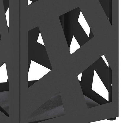 vidaXL Rain Umbrella Stand Black 15.5 x 15.5 x 49 cm Steel