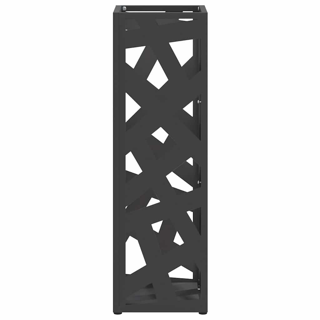 vidaXL Rain Umbrella Stand Black 15.5 x 15.5 x 49 cm Steel