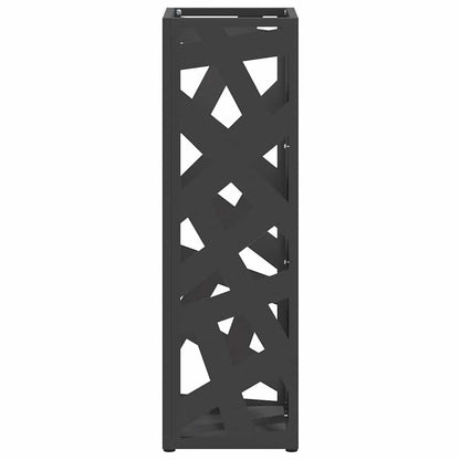 vidaXL Rain Umbrella Stand Black 15.5 x 15.5 x 49 cm Steel