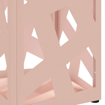 vidaXL Rain Umbrella Stand with Storage Pink 15.5 x 15.5 x 49 cm Steel
