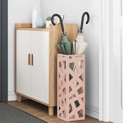 vidaXL Rain Umbrella Stand with Storage Pink 15.5 x 15.5 x 49 cm Steel