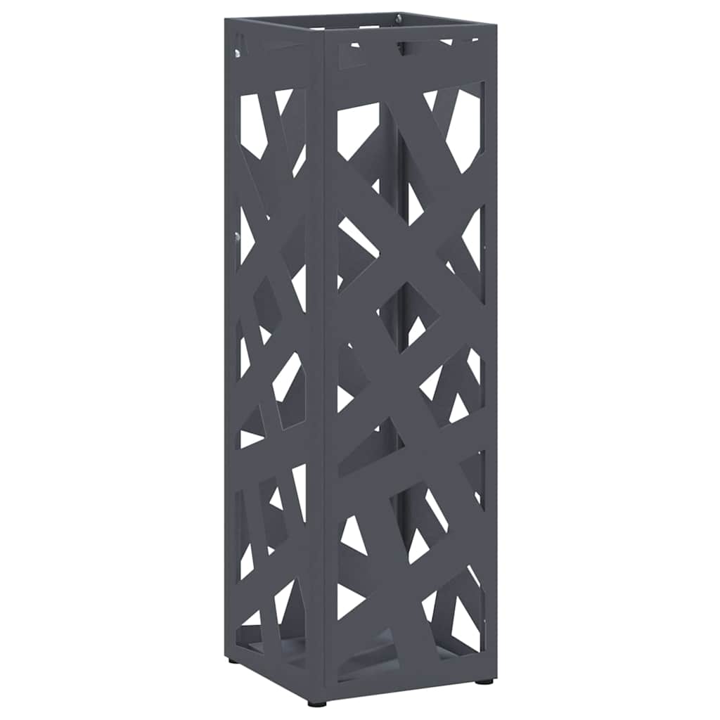 vidaXL Rain Umbrella Stand Anthracite 15.5 x 15.5 x 49 cm Steel