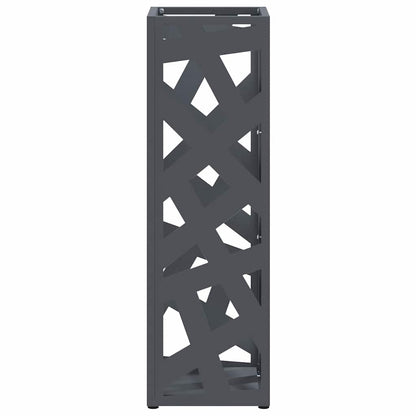 vidaXL Rain Umbrella Stand Anthracite 15.5 x 15.5 x 49 cm Steel