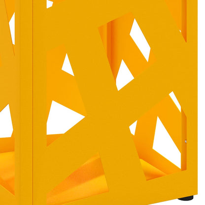 vidaXL Rain Umbrella Stand Mustard 15.5 x 15.5 x 49 cm Steel