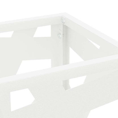 vidaXL Rain Umbrella Stand White 15.5 x 15.5 x 49 cm Steel