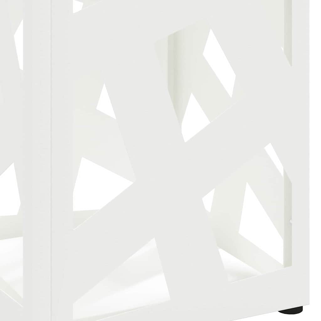 vidaXL Rain Umbrella Stand White 15.5 x 15.5 x 49 cm Steel