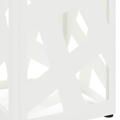 vidaXL Rain Umbrella Stand White 15.5 x 15.5 x 49 cm Steel