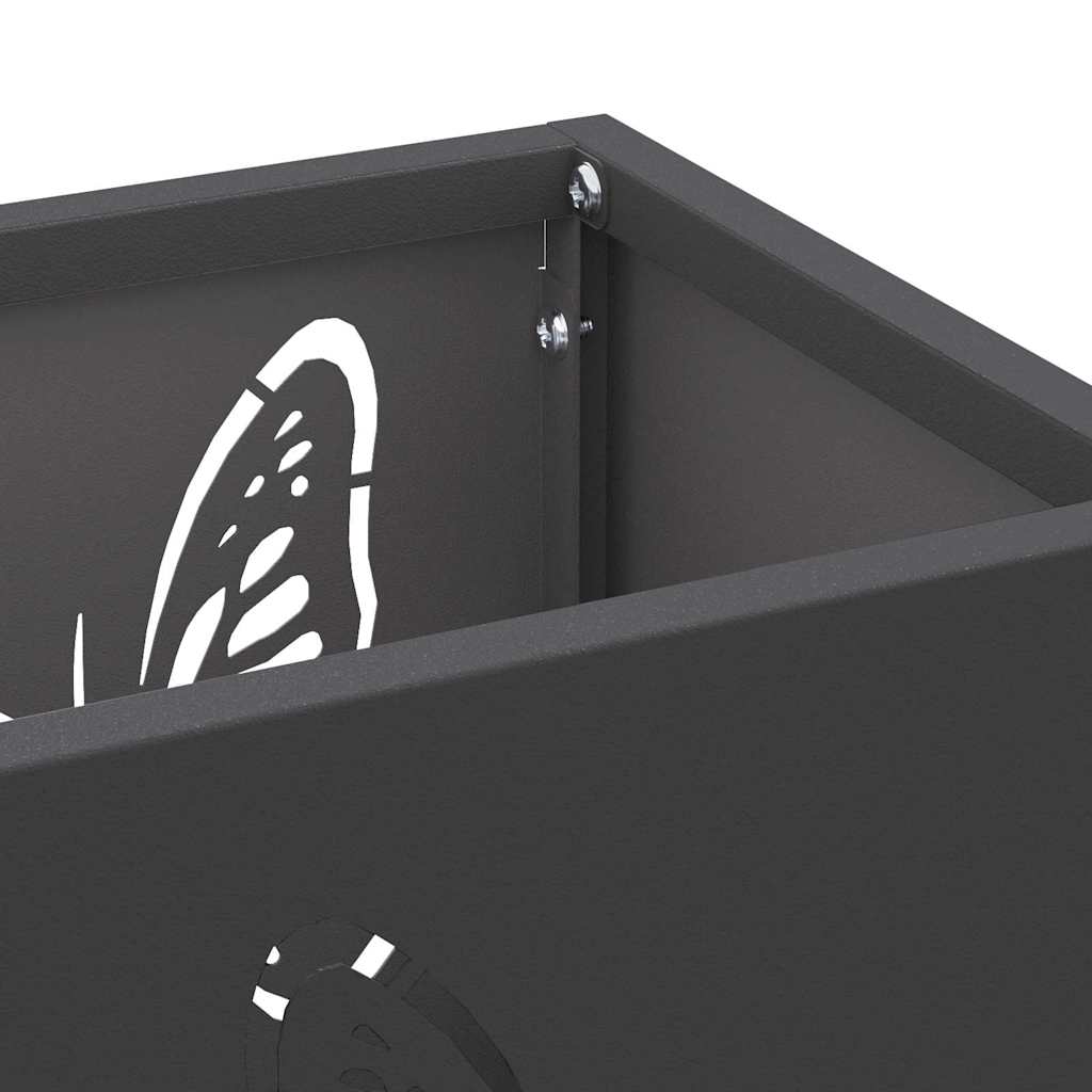 vidaXL Rain Umbrella Stand Black 15.5 x 15.5 x 49 cm Steel