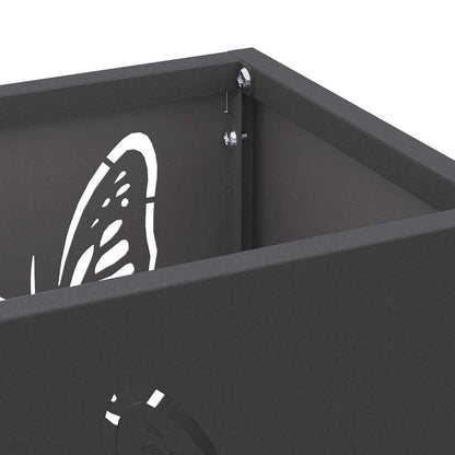 vidaXL Rain Umbrella Stand Black 15.5 x 15.5 x 49 cm Steel