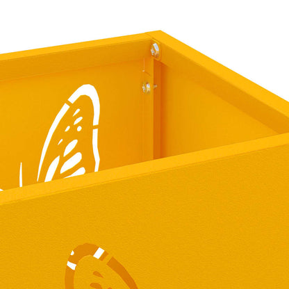 vidaXL Rain Umbrella Stand Mustard 15.5 x 15.5 x 49 cm Steel