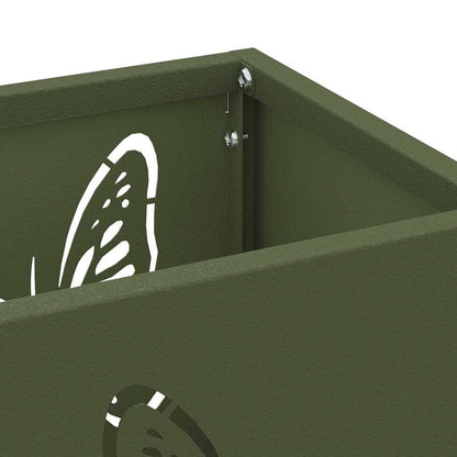 vidaXL Rain Umbrella Stand Olive 15.5 x 15.5 x 49 cm Steel