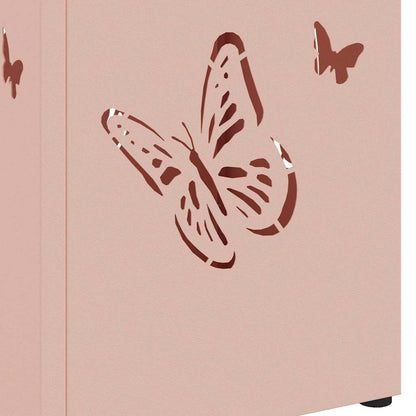 vidaXL Umbrella Stand with Storage Pink 15.5 x 15.5 x 49 cm Metal