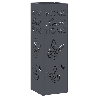 vidaXL Rain Umbrella Stand Anthracite 15.5 x 15.5 x 49 cm Steel