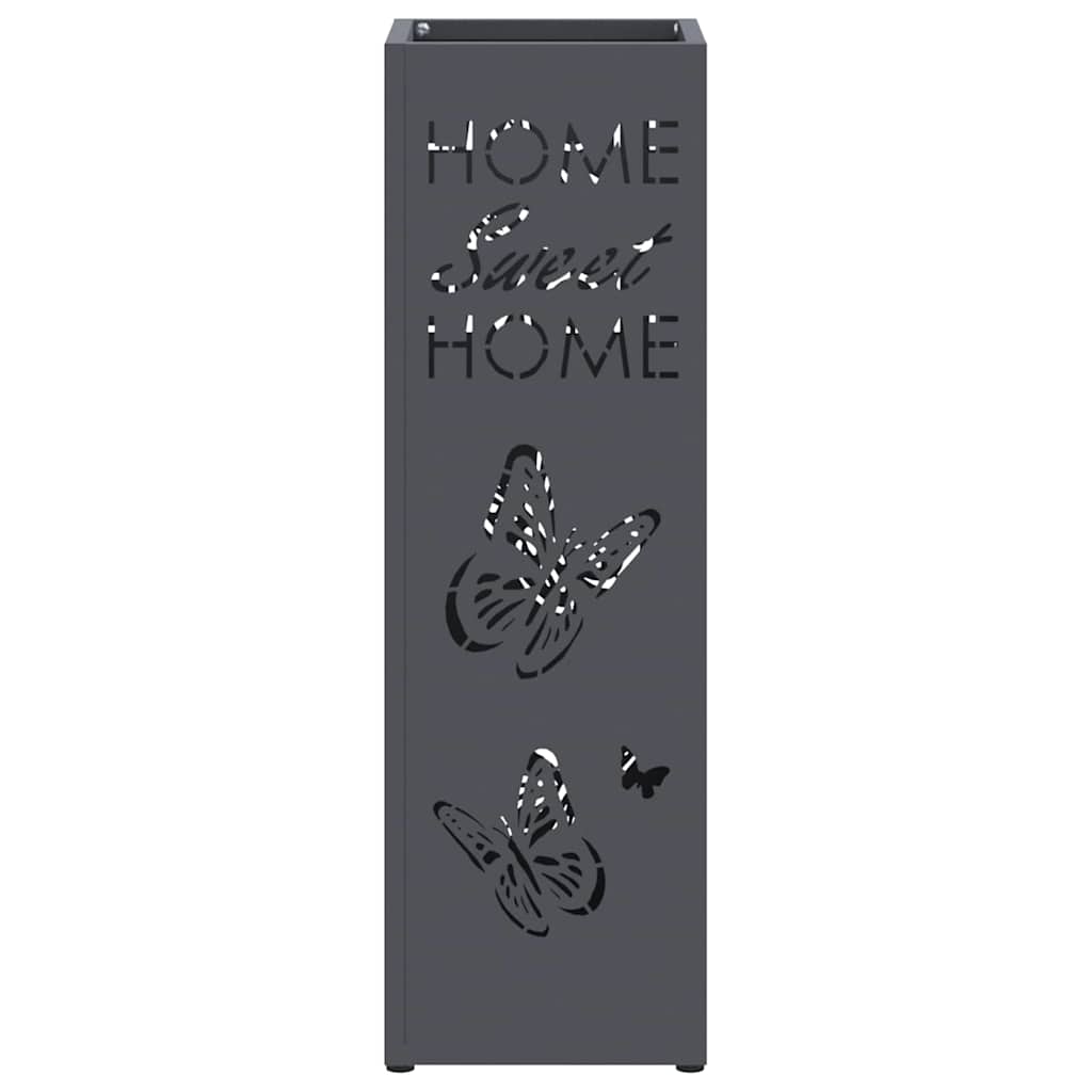 vidaXL Rain Umbrella Stand Anthracite 15.5 x 15.5 x 49 cm Steel