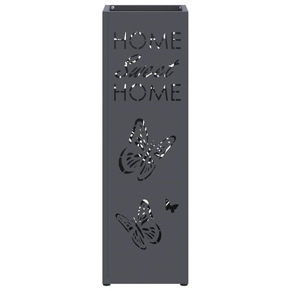 vidaXL Rain Umbrella Stand Anthracite 15.5 x 15.5 x 49 cm Steel