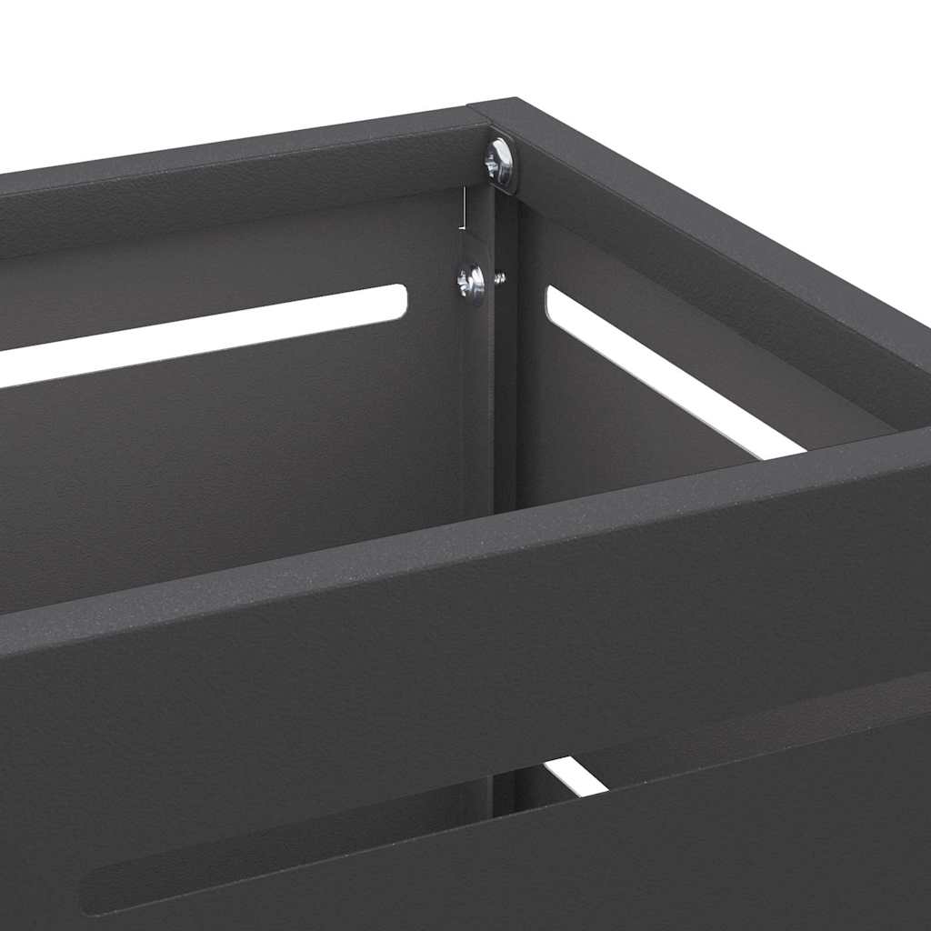 vidaXL Rain Umbrella Stand Black 15.5 x 15.5 x 49 cm Steel