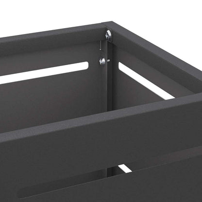 vidaXL Rain Umbrella Stand Black 15.5 x 15.5 x 49 cm Steel