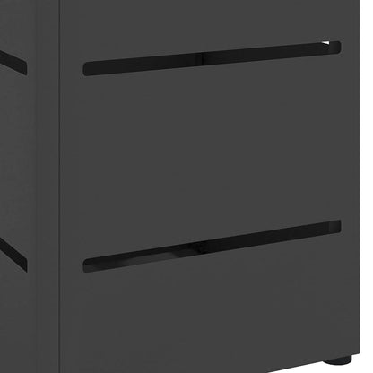vidaXL Rain Umbrella Stand Black 15.5 x 15.5 x 49 cm Steel