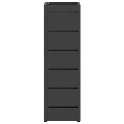 vidaXL Rain Umbrella Stand Black 15.5 x 15.5 x 49 cm Steel