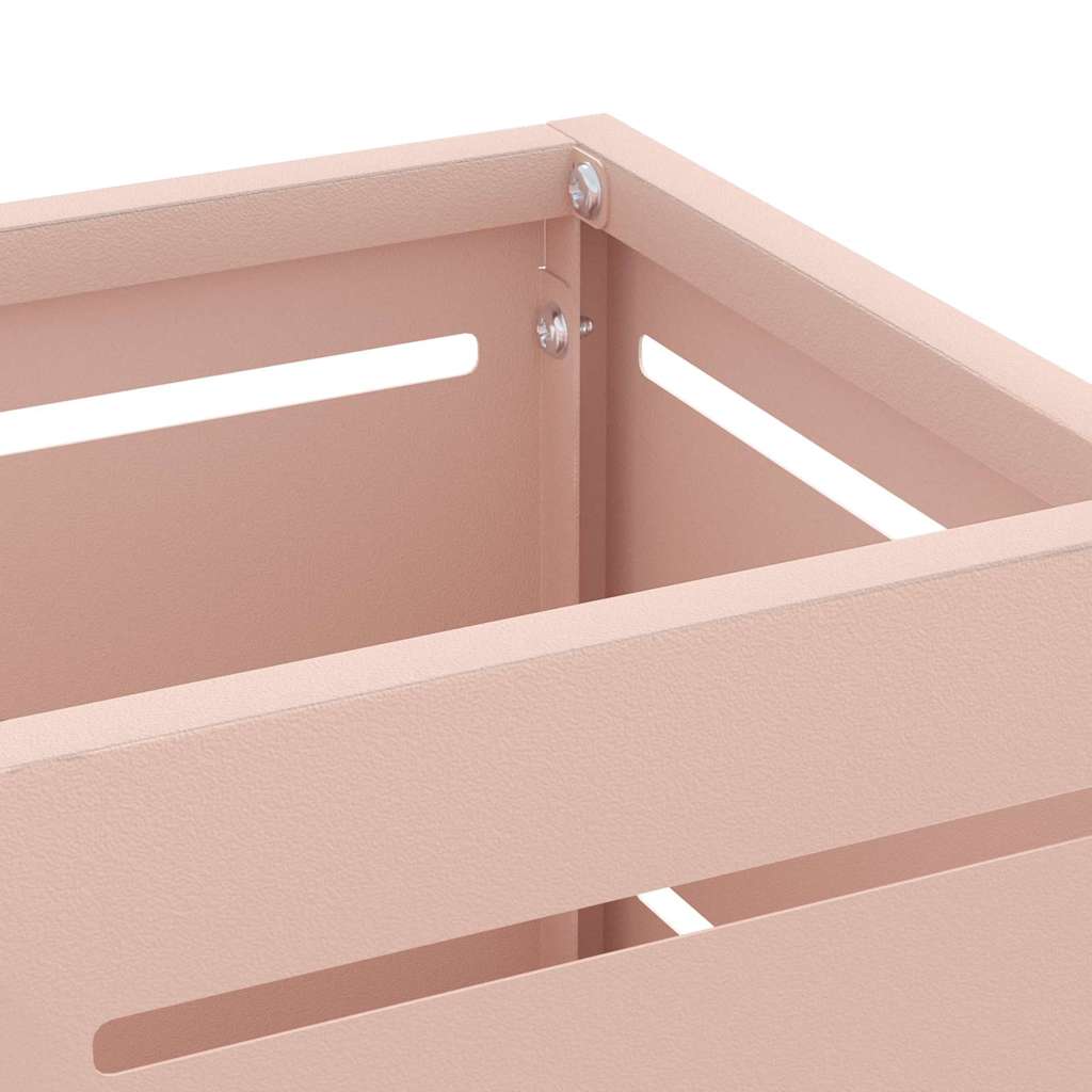vidaXL Umbrella Stand with Storage Pink 15.5 x 15.5 x 49 cm Metal