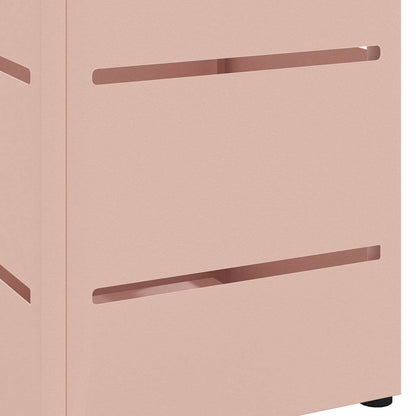 vidaXL Umbrella Stand with Storage Pink 15.5 x 15.5 x 49 cm Metal