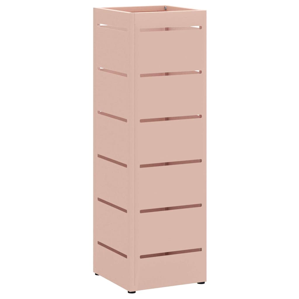 vidaXL Umbrella Stand with Storage Pink 15.5 x 15.5 x 49 cm Metal