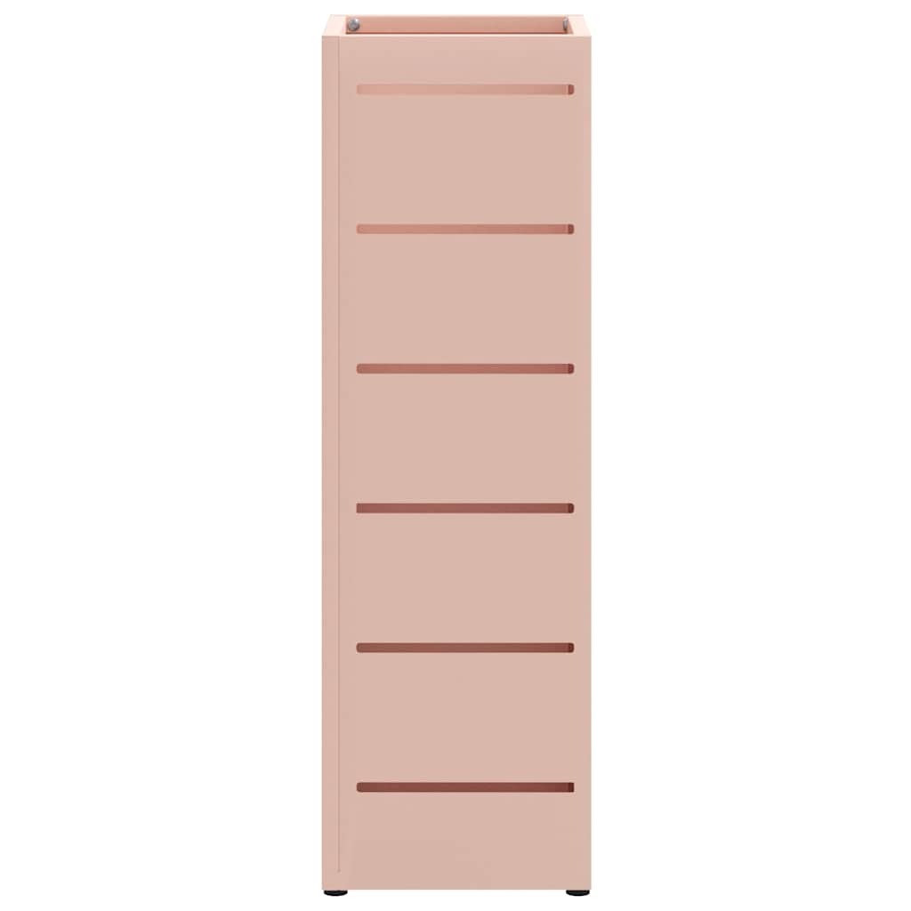 vidaXL Umbrella Stand with Storage Pink 15.5 x 15.5 x 49 cm Metal