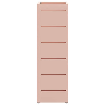 vidaXL Umbrella Stand with Storage Pink 15.5 x 15.5 x 49 cm Metal