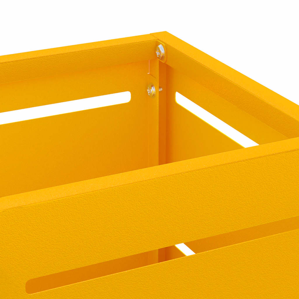 vidaXL Rain Umbrella Stand Mustard 15.5 x 15.5 x 49 cm Steel