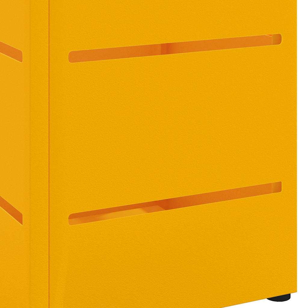 vidaXL Rain Umbrella Stand Mustard 15.5 x 15.5 x 49 cm Steel