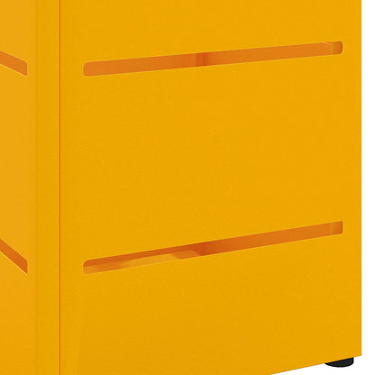 vidaXL Rain Umbrella Stand Mustard 15.5 x 15.5 x 49 cm Steel