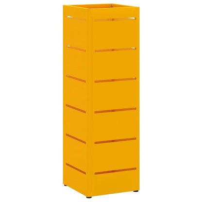 vidaXL Rain Umbrella Stand Mustard 15.5 x 15.5 x 49 cm Steel