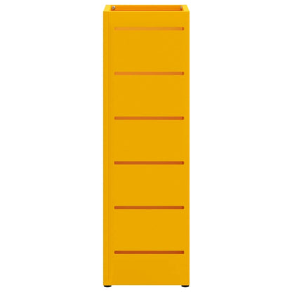 vidaXL Rain Umbrella Stand Mustard 15.5 x 15.5 x 49 cm Steel