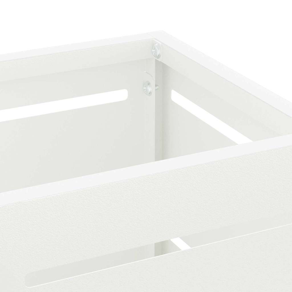 vidaXL Rain Umbrella Stand White 15.5 x 15.5 x 49 cm Steel