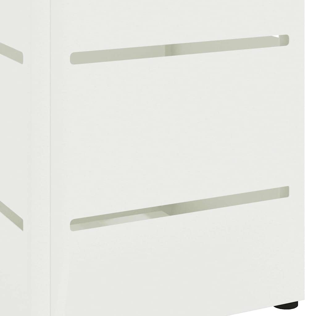 vidaXL Rain Umbrella Stand White 15.5 x 15.5 x 49 cm Steel