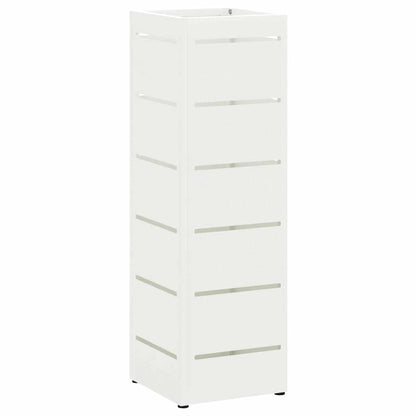 vidaXL Rain Umbrella Stand White 15.5 x 15.5 x 49 cm Steel
