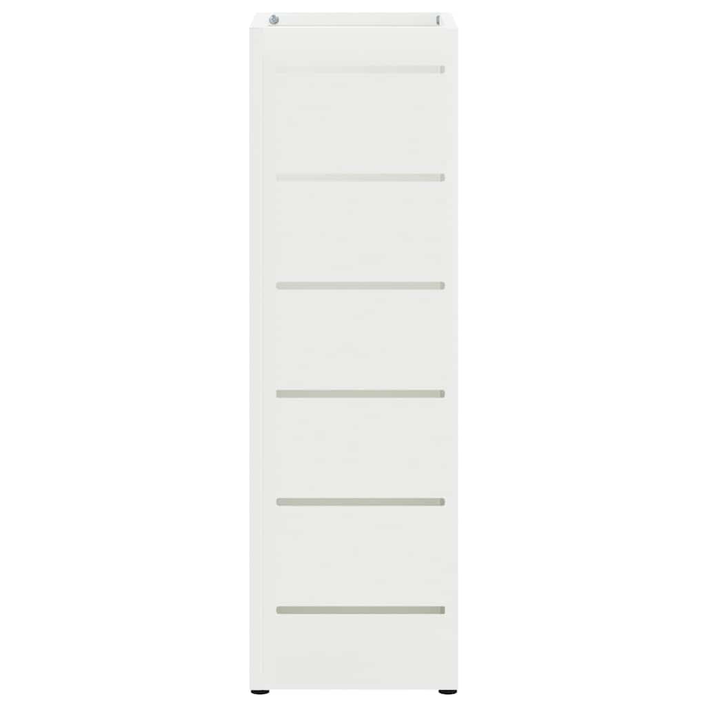 vidaXL Rain Umbrella Stand White 15.5 x 15.5 x 49 cm Steel