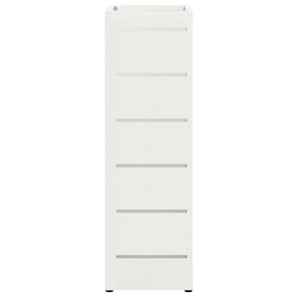 vidaXL Rain Umbrella Stand White 15.5 x 15.5 x 49 cm Steel