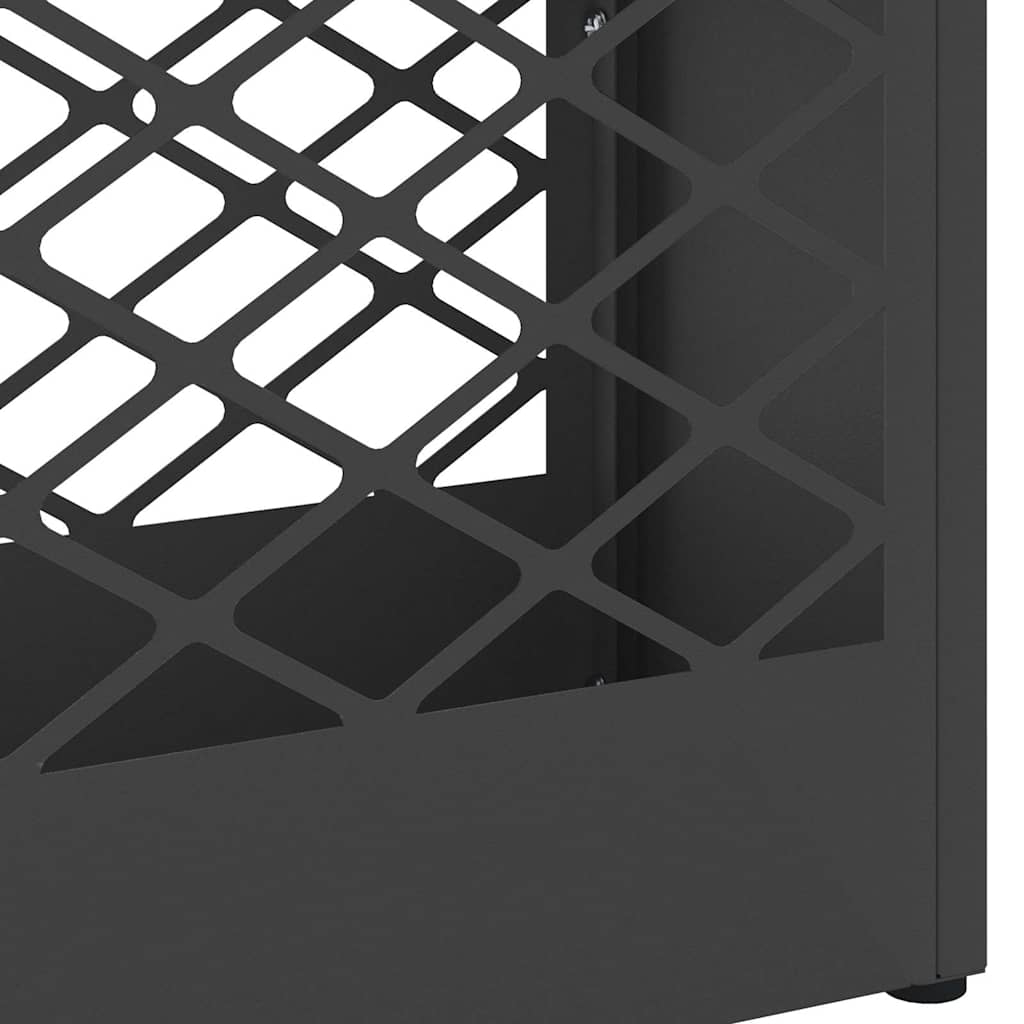 vidaXL Rain Umbrella Stand Black 28 x 12 x 41 cm Steel