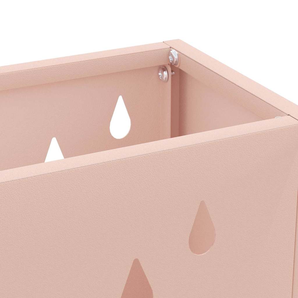 vidaXL Rain Umbrella Stand Pink 28 x 12 x 41 cm Steel