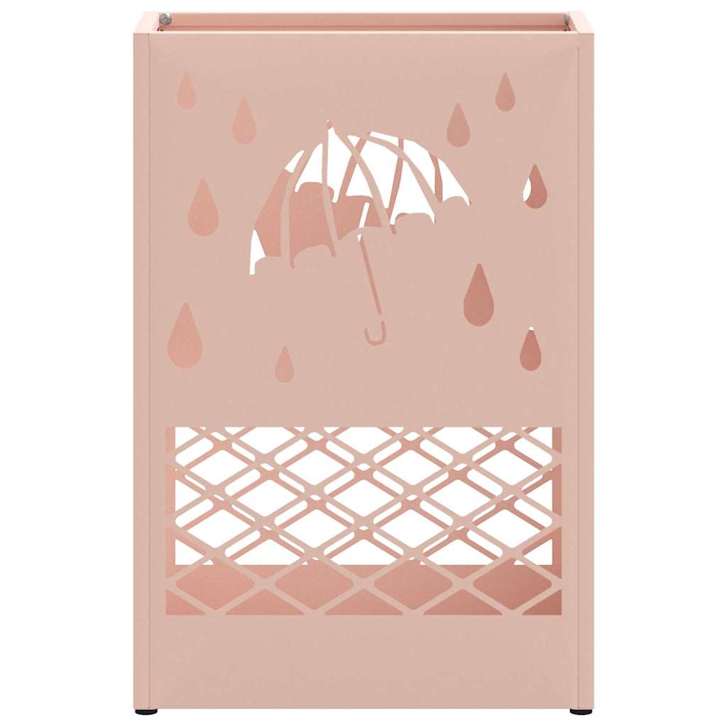 vidaXL Rain Umbrella Stand Pink 28 x 12 x 41 cm Steel