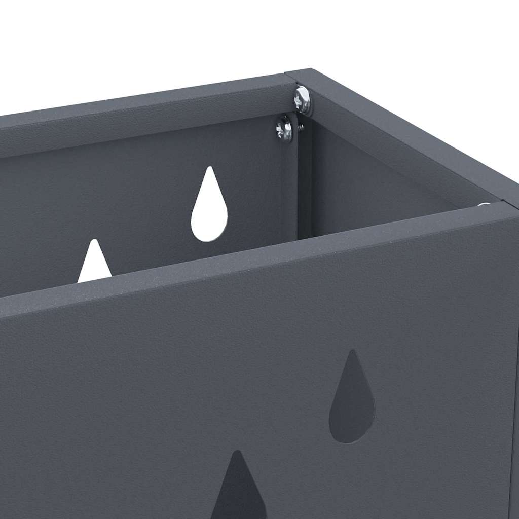 vidaXL Rain Umbrella Stand Anthracite 28 x 12 x 41 cm Steel