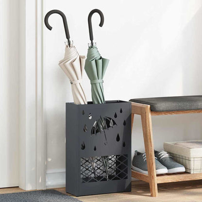 vidaXL Rain Umbrella Stand Anthracite 28 x 12 x 41 cm Steel