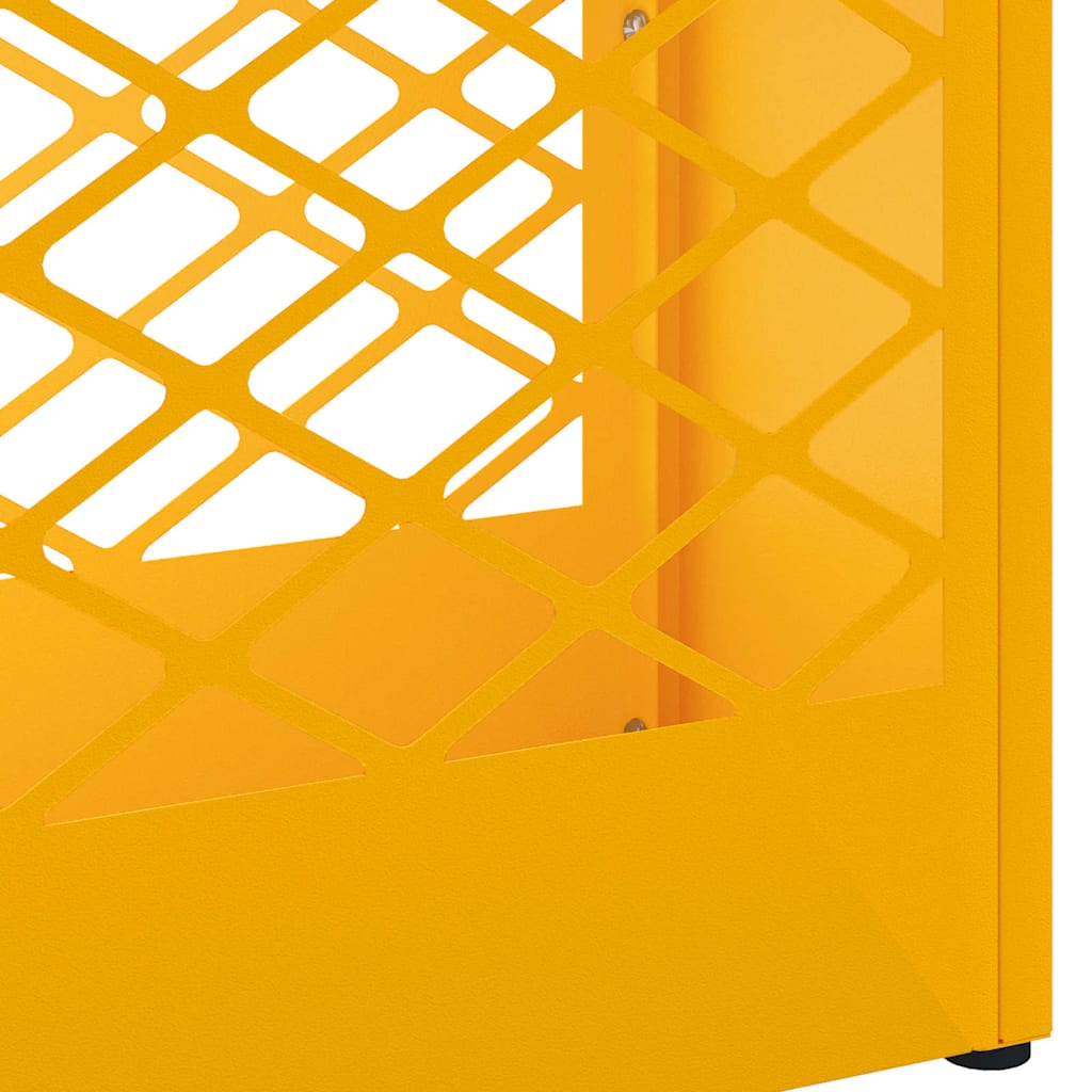 vidaXL Rain Umbrella Stand Mustard Yellow 28 x 12 x 41 cm Steel