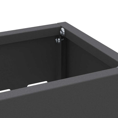 vidaXL Rain Umbrella Stand Black 28 x 12 x 41 cm Steel