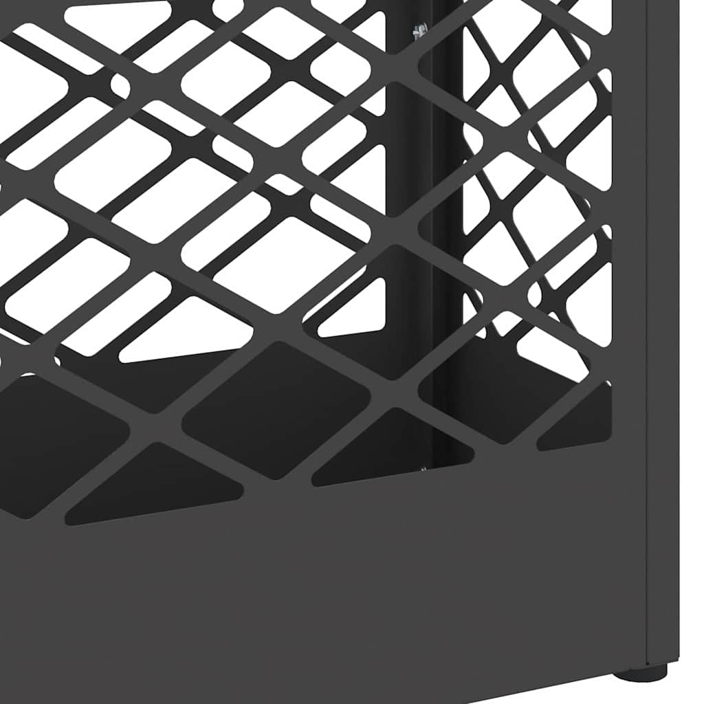 vidaXL Rain Umbrella Stand Black 28 x 12 x 41 cm Steel