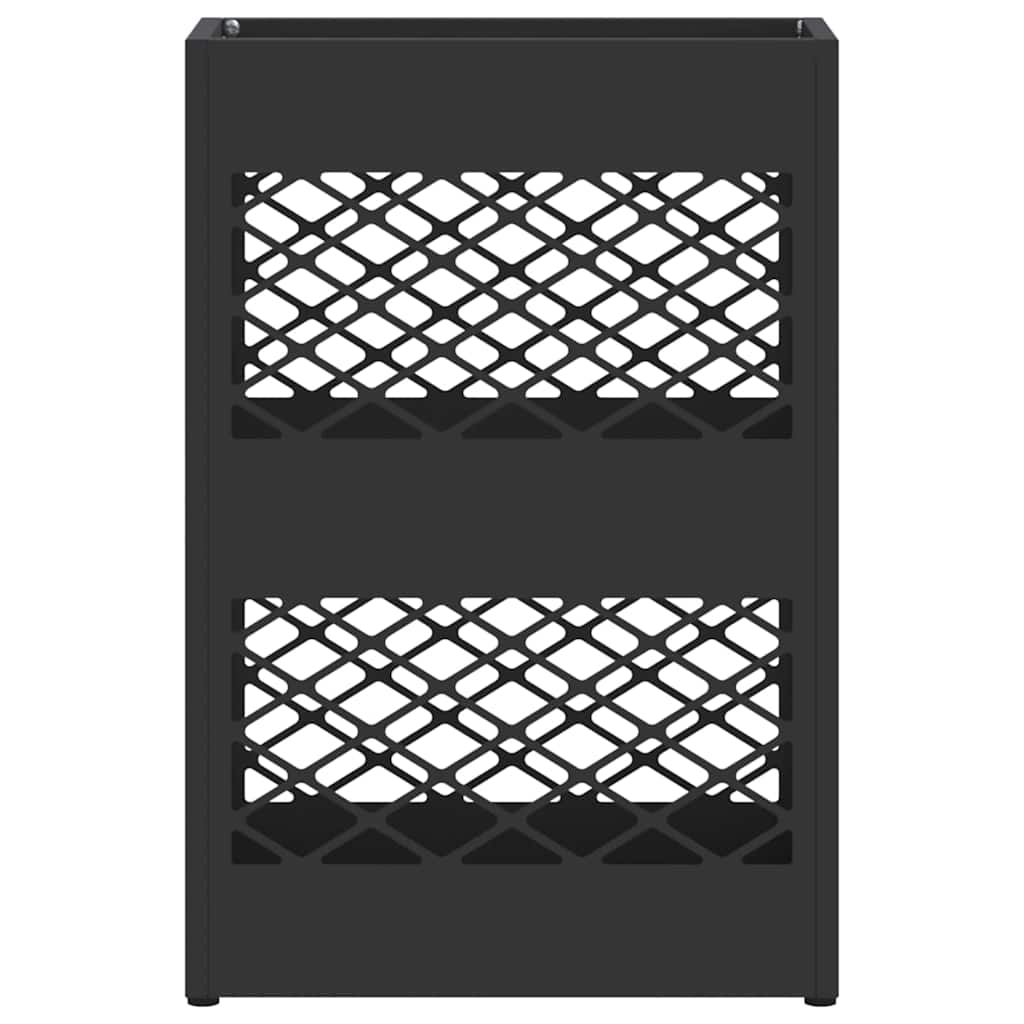 vidaXL Rain Umbrella Stand Black 28 x 12 x 41 cm Steel